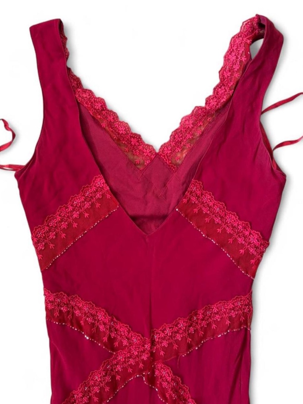 Cache Vintage Silk Slip Dress in Deep Fuchsia - Picture 6 of 8